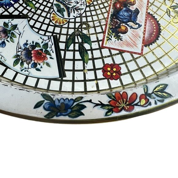Vintage Daher Decorated Ware England tin round decorative round tray - Picture 10 of 12